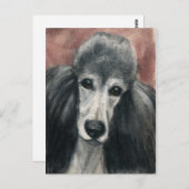 Standard Poodle Original Hunde Kunst Postkarte (Vorne/Hinten)