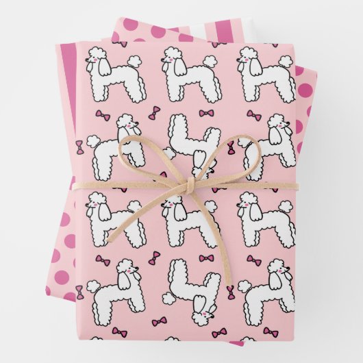 Standard Poodle Pink Dog Wrapping Paper Set Geschenkpapier Set (Beispiel)