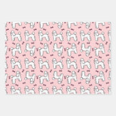 Standard Poodle Pink Dog Wrapping Paper Set Geschenkpapier Set (Vorderseite)