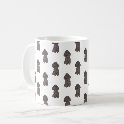 Standard Poodle (schwarz) Kaffeetasse (Vorderseite Links)