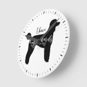 Standard Poodle Silhouette I verfügt über Standard Runde Wanduhr (Winkel)