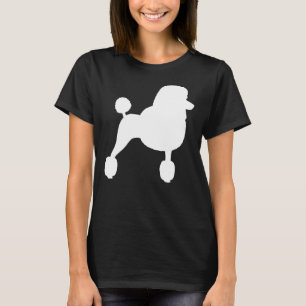 Standard Poodle-Silhouette mit Extravagantem Haars T-Shirt