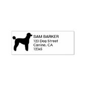 Standard Poodle Silhouette Rücksendeadresse Gummistempel (Prägung)