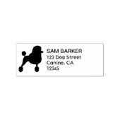 Standard Poodle Silhouette Rücksendeadresse Gummistempel (Stempel)