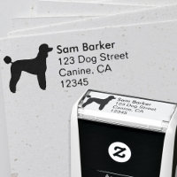 Standard Poodle Silhouette Rücksendeadresse