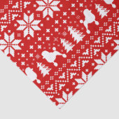 Standard Poodle Silhouetten Weihnachtsmuster Seidenpapier (Detail)