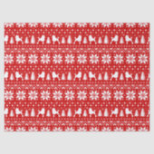 Standard Poodle Silhouetten Weihnachtsmuster Seidenpapier (Vorderseite)