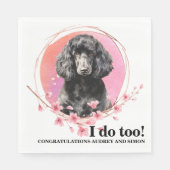Standard Poodle Wedding Napkins mit Hunden Foto Serviette (Vorderseite)