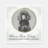 Standard Poodle Wedding Napkins mit Hunden Foto Serviette (Vorderseite)