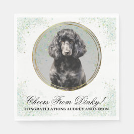 Standard Poodle Wedding Napkins mit Hunden Foto Serviette