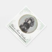 Standard Poodle Wedding Napkins mit Hunden Foto Serviette (Ecke)