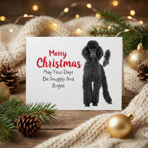 Standard Poodle Weihnachtskarte Feiertagspostkarte