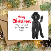 Standard Poodle Weihnachtskarte Feiertagspostkarte