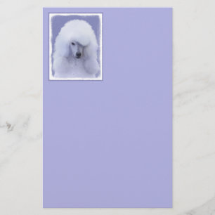 Standard Poodle White Painting - Original Dog Art Briefpapier