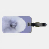 Standard Poodle White Painting - Original Dog Art Gepäckanhänger (Rückseite horizontal)