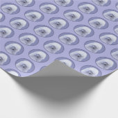 Standard Poodle White Painting - Original Dog Art Geschenkpapier (Ecke)