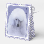 Standard Poodle White Painting - Original Dog Art Geschenkschachtel (Rückseite)