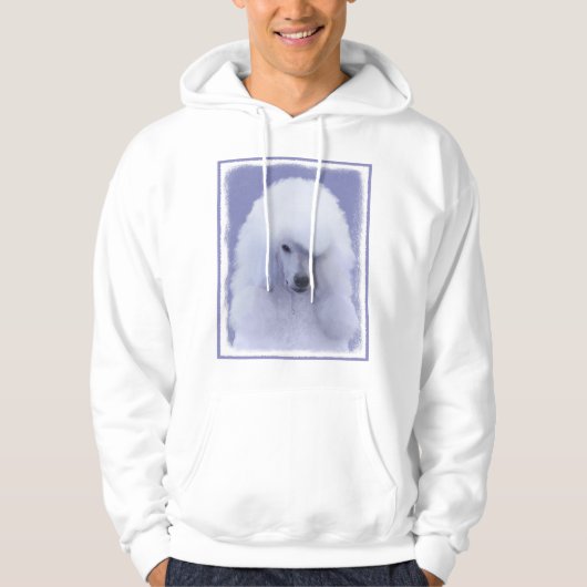 Standard Poodle White Painting - Original Dog Art Hoodie (Vorderseite)
