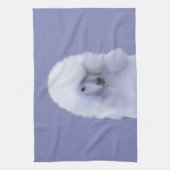 Standard Poodle White Painting - Original Dog Art Küchentuch (Vertikal)