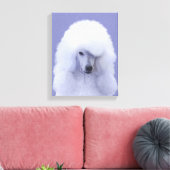 Standard Poodle White Painting - Original Dog Art Leinwanddruck (Insitu (Wohnzimmer))