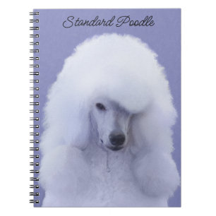 Standard Poodle White Painting - Original Dog Art Notizblock