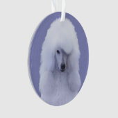Standard Poodle White Painting - Original Dog Art Ornament (Vorderseite)