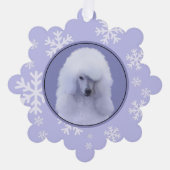 Standard Poodle White Painting - Original Dog Art Ornament Karte (Vorderseite)