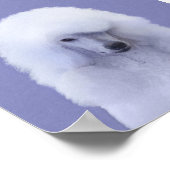 Standard Poodle White Painting - Original Dog Art Poster (Ecke)