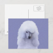 Standard Poodle White Painting - Original Dog Art Postkarte (Vorne/Hinten)