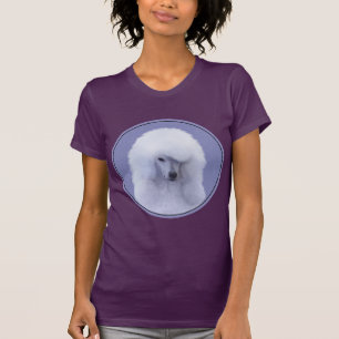 Standard Poodle White Painting - Original Dog Art T-Shirt