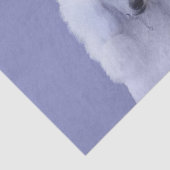 Standard Poodle White Painting - Original Hund Art Seidenpapier (Ausschnitt)