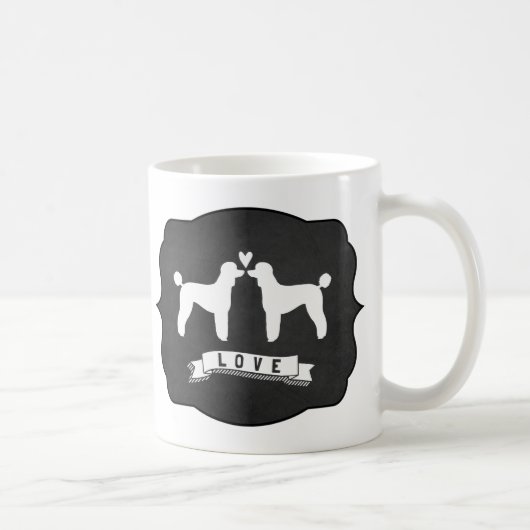 Standard Poodles Liebe Kaffeetasse (Rechts)