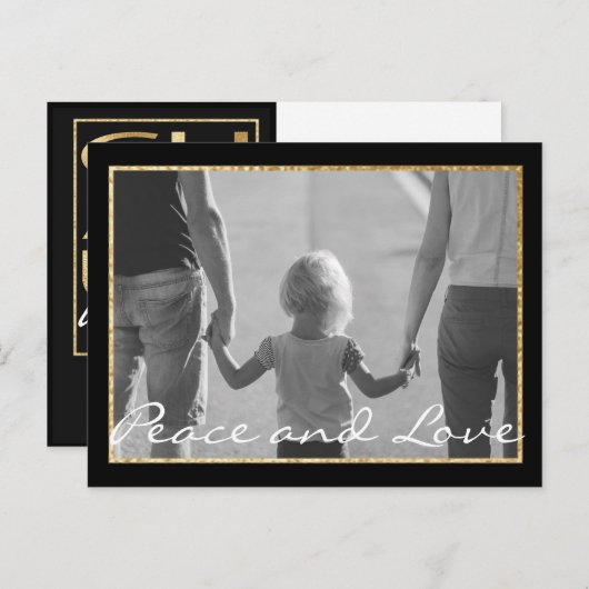 Standard Postcard Chanukah Gold Einladungspostkarte (Vorne/Hinten)