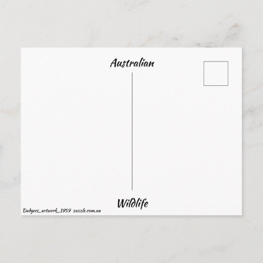 Standard Postkarte (Rückseite)