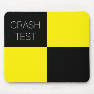 Standard-Prüfpuppe für Schwarz-Gelb-Crash-Test Mousepad
