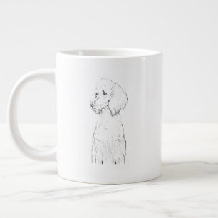Standard Pudel-Hund Haustier-Porträt  Jumbo-Tasse