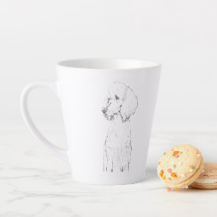 Standard Pudel Hund Haustierporträt  Milchtasse