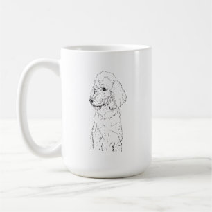 Standard Pudel-Hund-Illustration - Tinten-Kunst Kaffeetasse