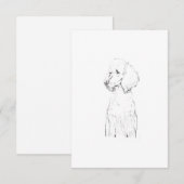 Standard Pudel-Hunde-Illustration Dankeskarte (Vorne/Hinten)