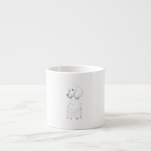 Standard Pudel-Hunde-Illustration  Espressotasse (Vorderseite)