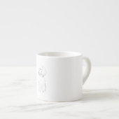 Standard Pudel-Hunde-Illustration  Espressotasse (Vorderseite Rechts)