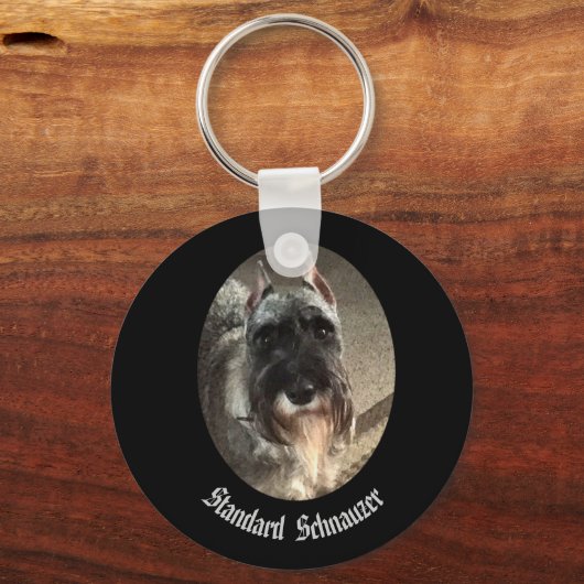 Standard Schnauer Schlüsselkette Schlüsselanhänger (Vorderseite)