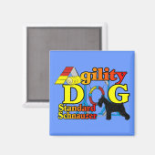 Standard_Schnauzer_Agility Magnet (Vorderseite/Rückseite)
