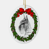 Standard Schnauzer Art von Glenda S. Harlan Keramik Ornament (Rechts)
