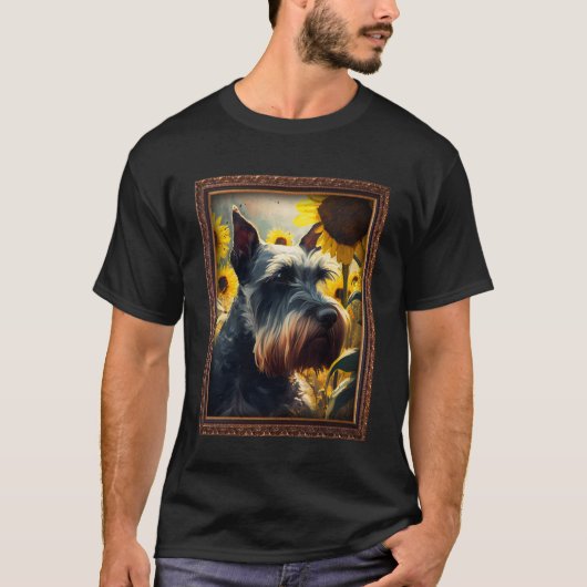 Standard Schnauzer Blume Mama W T-Shirt (Vorderseite)