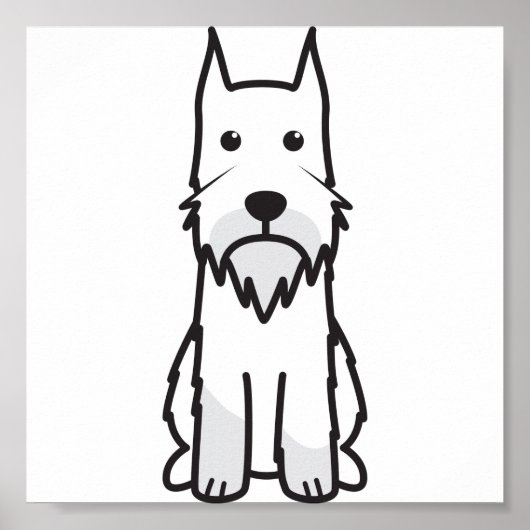 Standard Schnauzer Dog Cartoon Poster (Vorne)