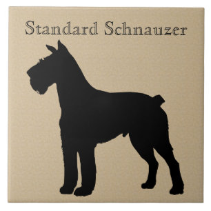 Standard Schnauzer Dog Silhouette Fliese
