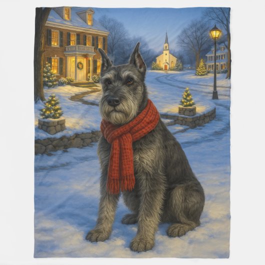 Standard Schnauzer Ferien Fleecedecke (Vorderseite)
