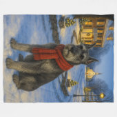 Standard Schnauzer Ferien Fleecedecke (Vorderseite (Horizontal))