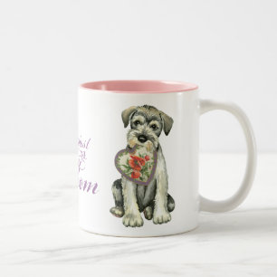 Standard Schnauzer Heart Mama Zweifarbige Tasse